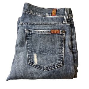 7 For All Mankind Woman’s Jeans 27x29 Distressed